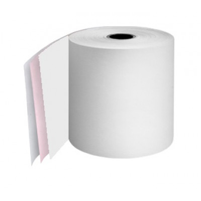 76mm 3 Ply Till Rolls White / Pink / White Boxed 20 - TR063