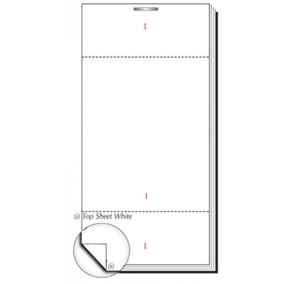 63 x 127mm Plain Single Ply Restaurant Pad Boxed 100s - PAD45