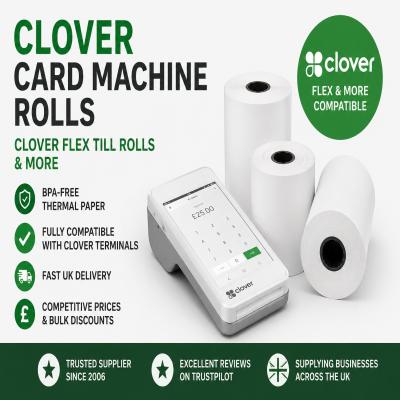 Clover Credit Card Machine Rolls (Universal) Boxed 20's - Clover TRC102