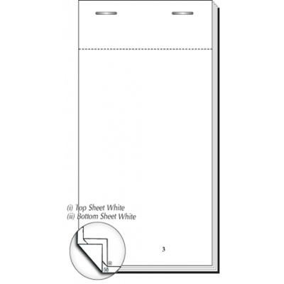 76 x 140mm Plain Duplicate Carbon Fitted Restaurant Pad Boxed 100s - PAD15