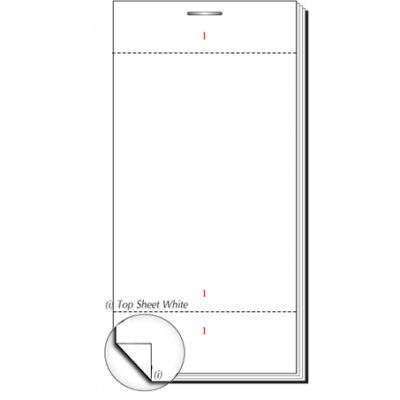 63 x 152mm Plain Single Ply Restaurant Pad Boxed 100s - PAD90