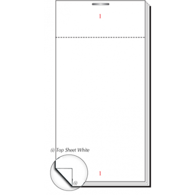 63 x 127mm Plain Single Ply Restaurant Pad Boxed 100s - PAD12