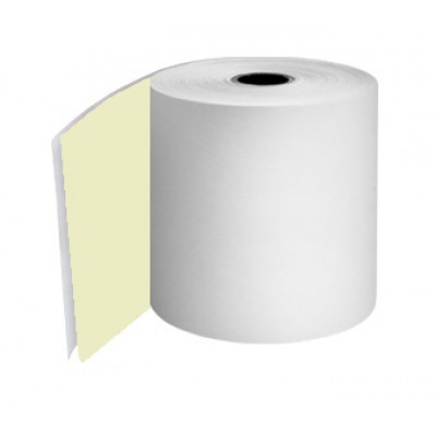 76mm 2 Ply Till Rolls White / Yellow Boxed 20 - TR056